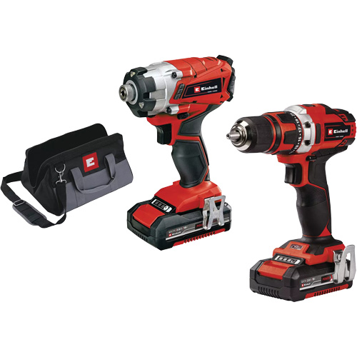 Cordless 1/2” Drill/Driver & 1/4” Impact Kit, Lithium-Ion, 18 V Equipment World