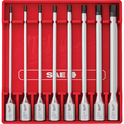 Long SAE Bit Socket Set, Hex, 3/8" Drive, 8 Pcs Equipment World