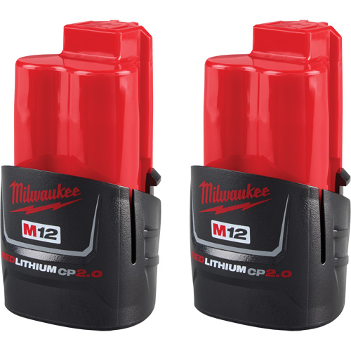M12 REDLITHIUM CP2.0 Compact Batteries, Lithium-Ion, 12 V, 2 Ah Equipment World
