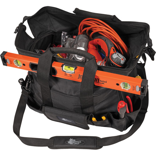 Phantom Collection 18" Contractor's Tool Bag, Ballistic Polyester, 25 Pockets, Black Equipment World