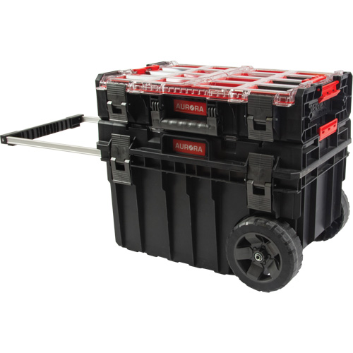 Ensemble roulant de coffres &agrave; outils Arx de 2 morceaux, 23-4/5" x 16" x 20-3/5", Noir Equipment World