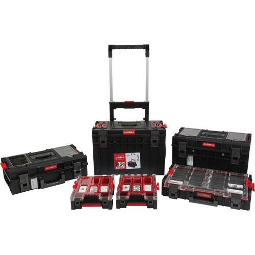 Ensemble de d&eacute;part roulant de coffres &agrave; outils Arx de 5 morceaux, 25-1/5" x 19" x 54-3/5", Noir Equipment World