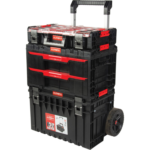 Ensemble de d&eacute;part roulant de coffres &agrave; outils Arx de 3 morceaux, 25-1/5" x 19" x 42-2/5", Noir Equipment World