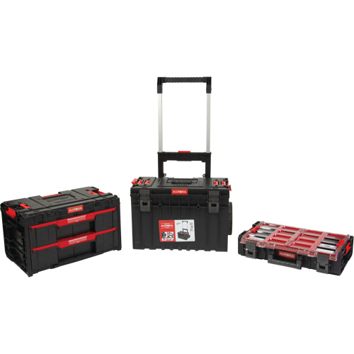 Ensemble de d&eacute;part roulant de coffres &agrave; outils Arx de 3 morceaux, 25-1/5" x 19" x 42-2/5", Noir Equipment World