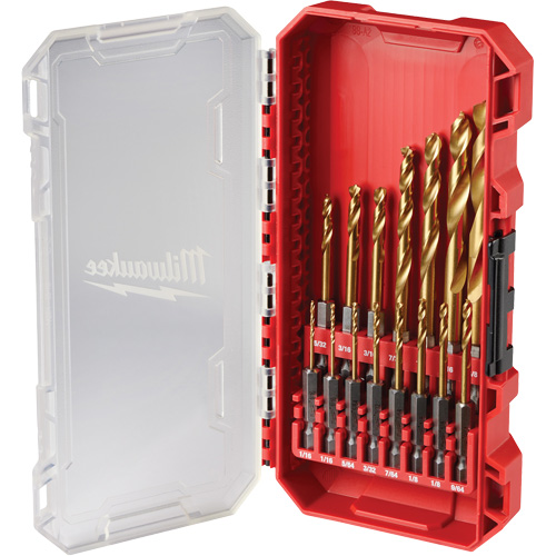 SHOCKWAVE Impact-Duty Drill Bit  Set, 15 Pieces, Titanium Equipment World