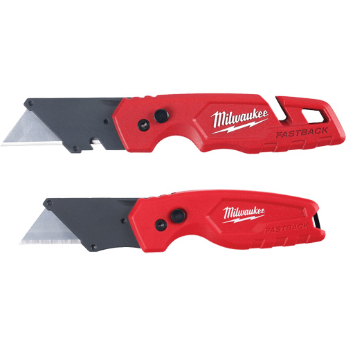 2-Piece FASTBACK Folding Utility Knife Set, Plastic Handle Equipment World