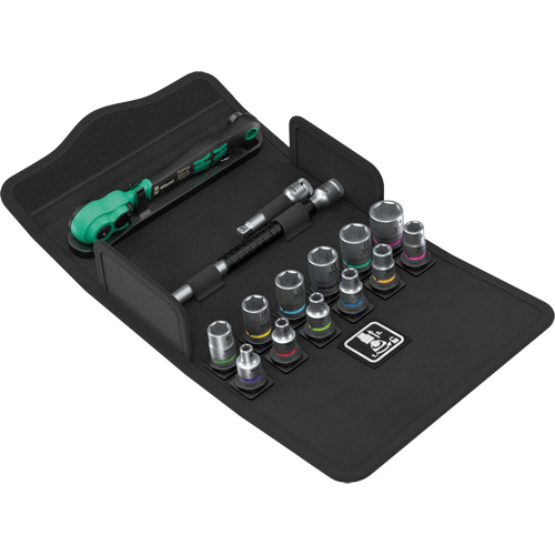 SA 13 Zyklop Comfort Ratchet Set with Reversing Lever, 15 Pcs, 1/4" Drive Size Equipment World