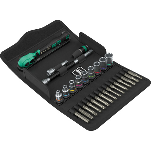 SA 15 Zyklop Comfort Ratchet Set with Reversing Lever, 28 Pcs, 1/4" Drive Size Equipment World