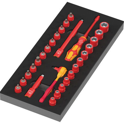 Insert en mousse pour jeu avec cliquet 8007 A VDE Zyklop VDE 1, 1000 V, 30 M Equipment World