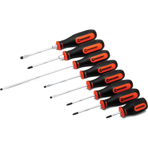 Dual Material Screwdriver Set, 8 Pcs. Equipment World