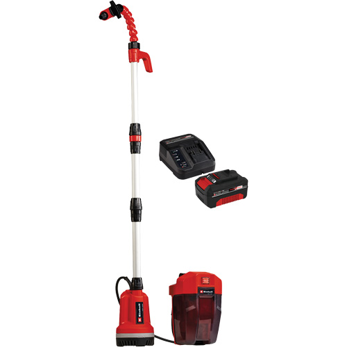 Pompe &agrave; eau propre pour baril de pluie sans fil avec batterie 4 Ah et ensemble de d&eacute;part de chargeur, 18 V, 792,5 gal./min Equipment World