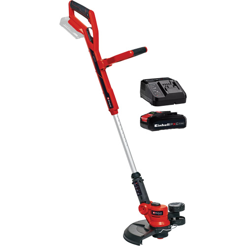 Cordless Telescopic String Trimmer with 2.5Ah Battery & Charger Starter Kit, 12", Battery Powered, 18 V Equipment World