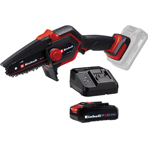 Scie &agrave; chaîne d'&eacute;lagage compacte sans fil avec batterie 2,5 Ah et ensemble de d&eacute;part de chargeur, 6", &agrave; pile, 18 V Equipment World