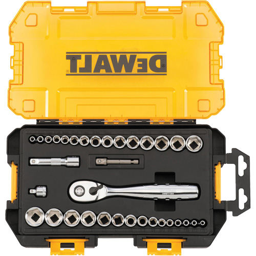 1/4" & 3/8" Drive Socket Set, 34 Pcs Equipment World