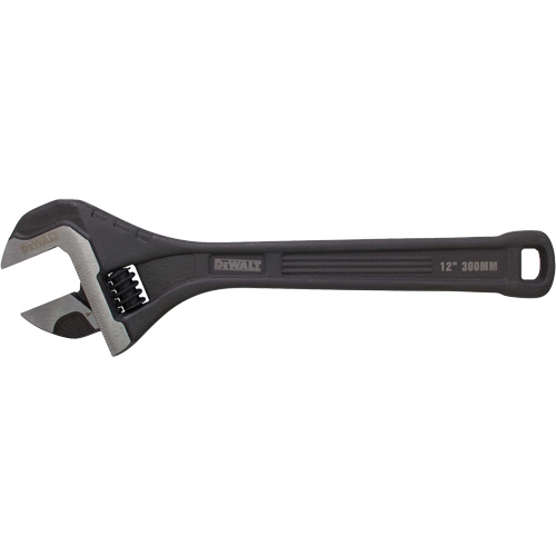 All Steel Adjustable Wrench, 12" L, Black/Plain Equipment World