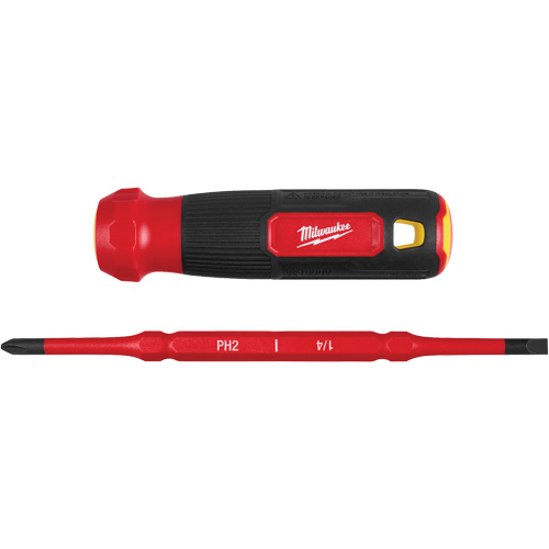 Tournevis &agrave; embouts interchangeables &agrave; tige articul&eacute;e isol&eacute; 1000 V, 2-en-1, 8-4/5" lo, Prise Coussin&eacute;e Equipment World