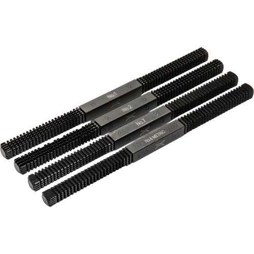 4-Piece Thread Restoring File Set, Square, 9" Equipment World