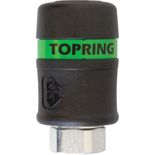 TOPQUIK Ultraflo 7.8 mm Quick Coupler, Polyester Composite, 3/8", Female NPT, 174 PSI Equipment World