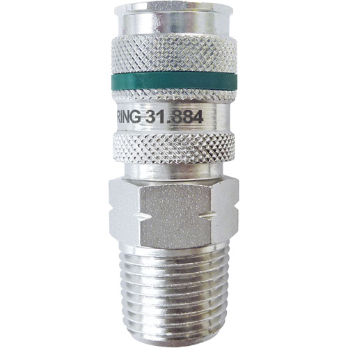 Raccord rapide QUIKSILVER Ultraflo 7,8 mm, Acier zingu&eacute;, 1/2", NPT m&acirc;le, 362 PSI Equipment World