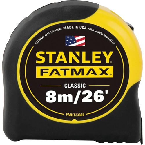 FATMAX&reg; Tape Measure, 1-1/4" x 26'/8 m, Imperial & Metric Graduations Equipment World