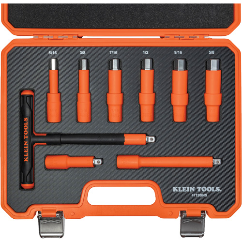 Insulated T-Handle & Hex Bit Set with Case, 1000 V, 9 Pcs Equipment World