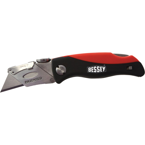 Folding Utility Knife, 2-3/8" Blade, Plastic/Cushion Handle Equipment World