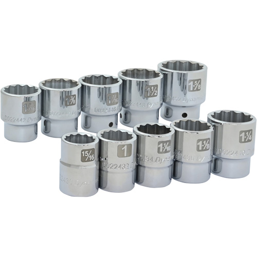 12-Point SAE Socket Set, 10 Pcs, 3/4" Drive Size Equipment World