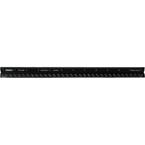 R&egrave;gle d'architecte, 12" lo, Aluminium Equipment World