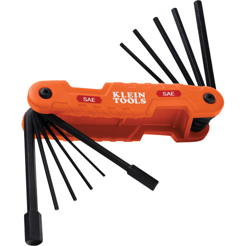 SAE Pro Folding Hex Key Set, 11 Pcs., Imperial Equipment World