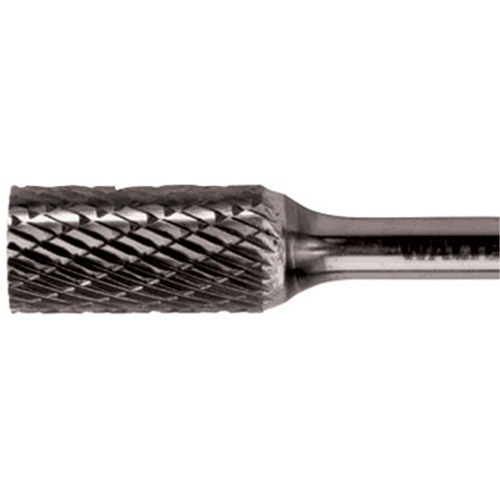 Double Cut Cylindrical Carbide Burr, 3/8" Dia., 1/4" Shank, 3/4" Depth of Cut Equipment World