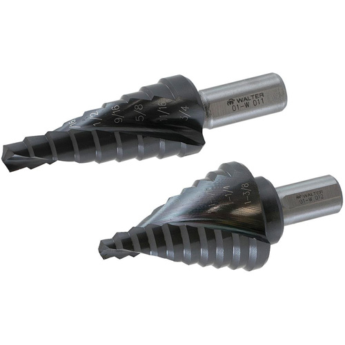 Multi-Step Drill Bit, 1/4" - 1-3/8" , 1/8" Increments, High Speed Steel Equipment World