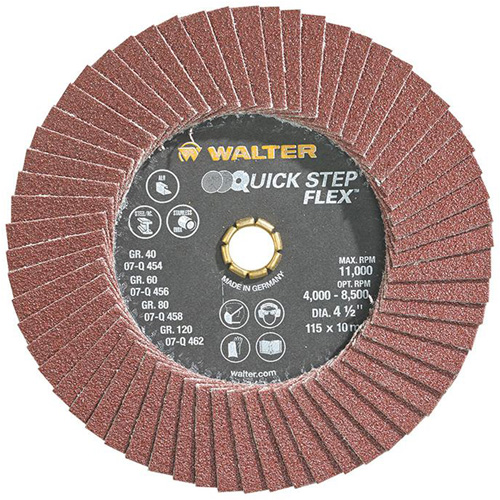 Disque &agrave; lamelles QUICK-STEP FLEX, 4-1/2" x Type 29, Grain 80, Oxyde d'aluminium Equipment World