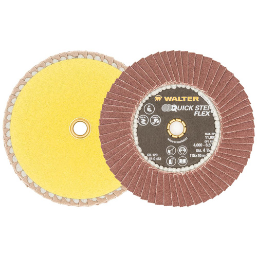QUICK-STEP FLEX Flap Disc, 4-1/2" x Type 29, 120 Grit, Aluminum Oxide Equipment World