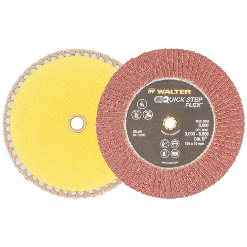 Disque &agrave; lamelles QUICK-STEP FLEX, 6" x Type 29, Grain 60, Oxyde d'aluminium Equipment World