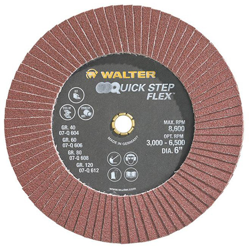 Disque &agrave; lamelles QUICK-STEP FLEX, 6" x Type 29, Grain 80, Oxyde d'aluminium Equipment World