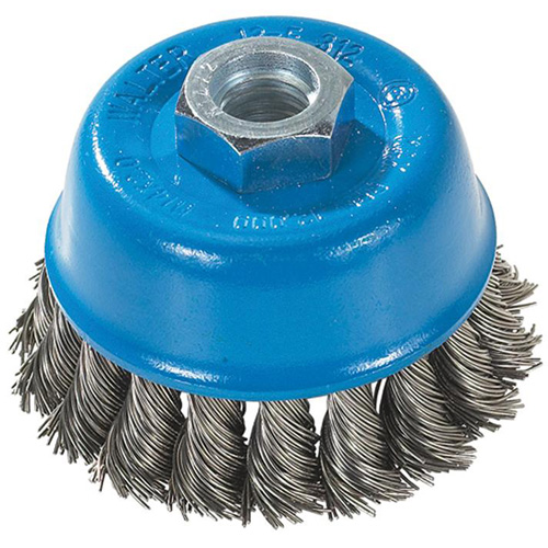 Knot-Twisted Wire Cup Brush, 3" Dia. x M14 Arbor Equipment World