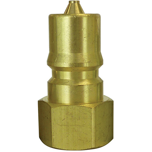 Hydraulic Quick Coupler Plug, 1/8" Dia., Brass Equipment World