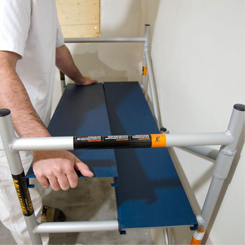 Mobile Work Scaffolding - Mini Scaffoldings, Aluminum Frame, 42" D x 48-1/2" H Equipment World