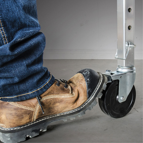 Mobile Work Scaffolding - Maxi Square Scaffolding, Aluminum Frame, 74" D x 75" H Equipment World