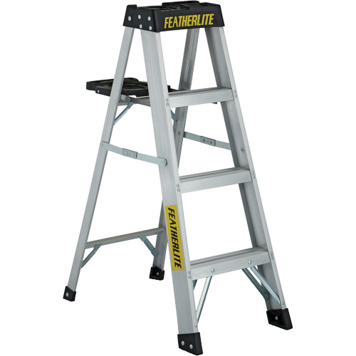 3400 Series Industrial Extra Heavy-Duty Step Ladder, 4', Aluminum, 300 lbs. Capacity, Type 1A Equipment World