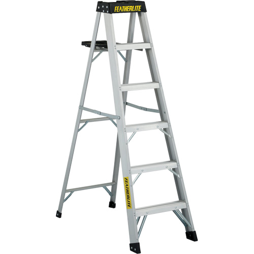 3400 Series Industrial Extra Heavy-Duty Step Ladder, 6', Aluminum, 300 lbs. Capacity, Type 1A Equipment World