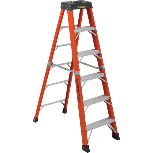 Industrial Extra Heavy-Duty Stepladders (6800 AA Series), 6', Fibreglass, 375 lbs. Capacity, Type 1AA Equipment World
