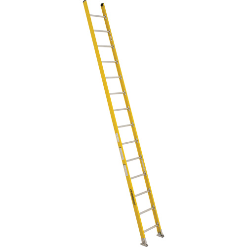 Industrial Extra Heavy-Duty Straight Ladders (5600 Series), 14', Fibreglass, 375 lbs., CSA Grade 1AA Equipment World