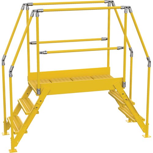 Crossover Ladder, 78-1/2" Overall Span, 30" H x 48" D, 24" Step Width Equipment World
