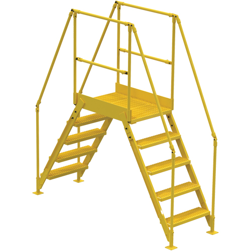 Crossover Ladder, 91-1/2" Overall Span, 50" H x 36" D, 24" Step Width Equipment World