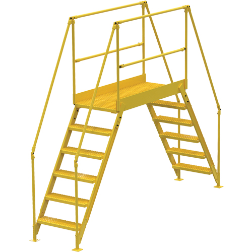 Crossover Ladder, 128" Overall Span, 60" H x 60" D, 24" Step Width Equipment World