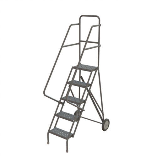 Rolling Ladder, 5 Steps, Serrated, 50" High Equipment World