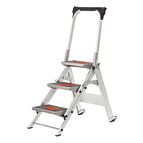 Safety Stepladder with Bar & Tray, 2.2', Aluminum, 300 lbs. Capacity, Type 1A Equipment World