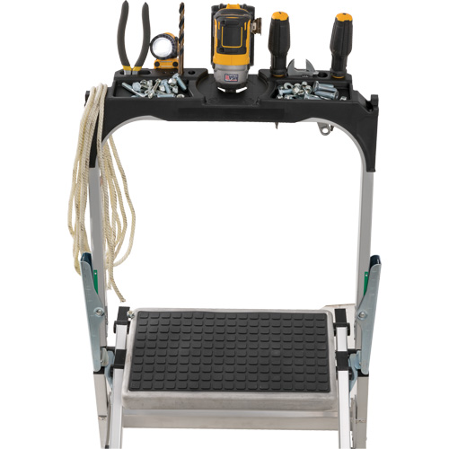 Tilt & Roll Step Stool Ladder, 2 Steps, 23" x 21" x 34.50" High Equipment World