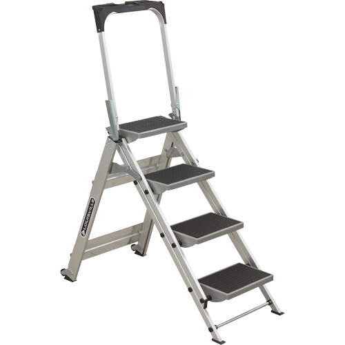 Tilt & Roll Step Stool Ladder, 4 Steps, 44.25" x 22.13" x 59" High Equipment World